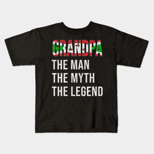 Grand Father Burundian Grandpa The Man The Myth The Legend - Gift for Burundian Dad With Roots From  Burundi Kids T-Shirt by Country Flags